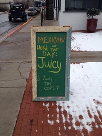 My favorite Mexican food joint helps to expand my vocabulary in great ways