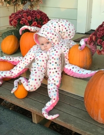 My favorite small human picture is an octopus for Halloween