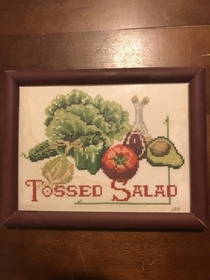 My favorite thrift store find I hang it proudly on my kitchen