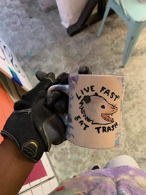 My fiance runs a paint your own pottery studio one of her customers made this