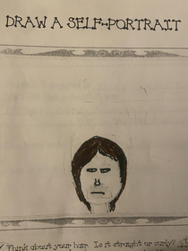 My fifth grade self-portrait