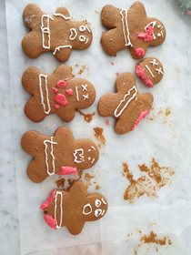 My first attempt at Christmas cookies with my family