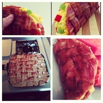 My first attempt at the bacon taco