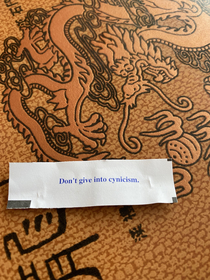 My fortune cookie called me out