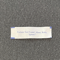 My fortune cookie glitched