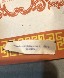 My fortune cookie has the worst advice