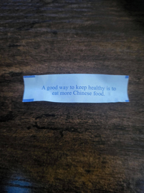 My fortune cookie hit a new low