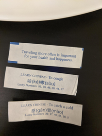 My fortunes this evening