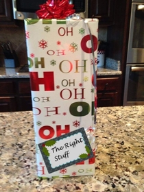 My friend accidentally wrapped a present upside down so I fixed it for her