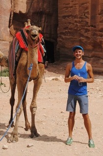 My friend and a camel Say cheese