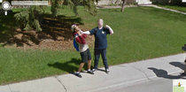 My friend and I on Google maps circa 