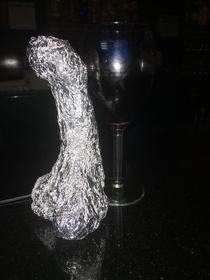 My friend came into my restaurantthis is how I wrapped the bone she wanted to take home for her dog