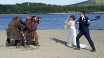 My friend got married near where they film the tv show Vikings and this happened