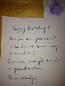 My friend got this birthday card from her mom Difficulty Level Korean