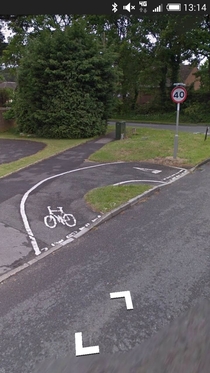 My friend just found this useful bike lane