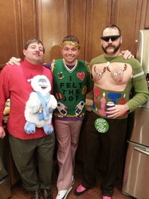 My friend just plain gets how to do ugly sweater parties