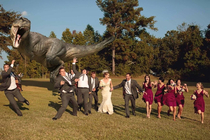 My friend let her husband take one fun photo of their wedding party I think he got it right
