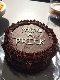 My friend made me a cake for my birthday