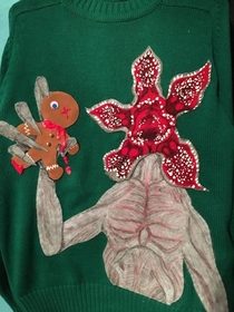 My friend made this sweater for her Christmas party