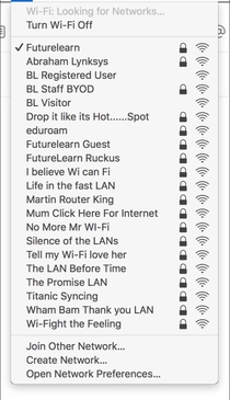 My friend tried to find wifi hotspots and found these