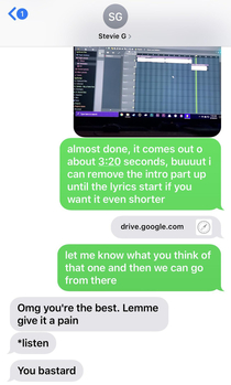 My friend wanted me to edit out a section of a song for his wedding i instead sent him Never Gonna Give You Up