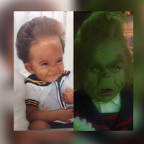 My friend was a bit of a grinch as a baby