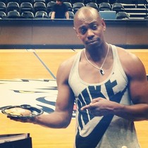 My friend went to go see Dave Chappelle play basketball against Prince He got a pic of Dave and pancakes