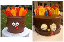 My friends attempt at a turkey cake