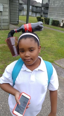 My friends daughter had crazy hair day at school today