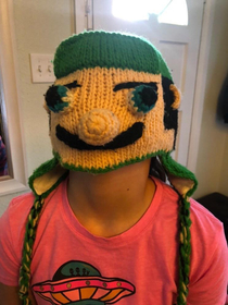 My friends daughter made a Luigi mask Im terrified