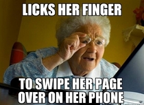 My friends grand mother got introduced to her new phone