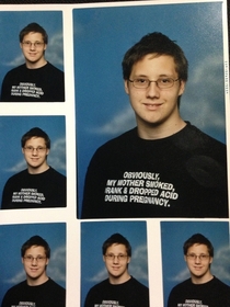 My friends high school picture He said I didnt mean to wear it
