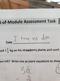 My friends kid turned her homework in today