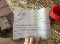 My friends mom mailed her a vibrator  included her own instructions