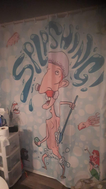 My friends new shower curtain