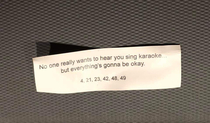 My friends passive aggressive fortune cookie