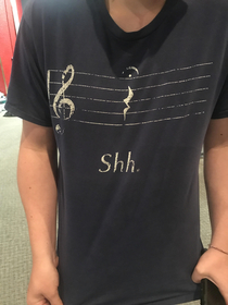 My friends shirt at band practice