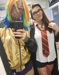 My friends went as Harry Potter and the Golden Snitch