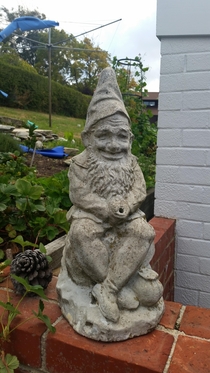 My Garden Gnome looks a bit more sinister with no fishing rod
