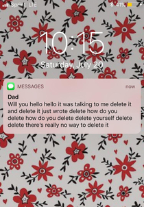 My gfs dad got his first iPhone This is him trying to message her using speak-to-text