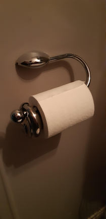 My girlfriend and I have an ongoing argument about which direction the toilet paper roll should face Today Ive decided to assert my dominance with a padlock