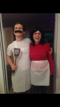 My girlfriend and I went to costume party last night how did we do