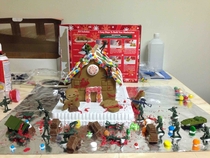 My girlfriend asked me to make a gingerbread house with her