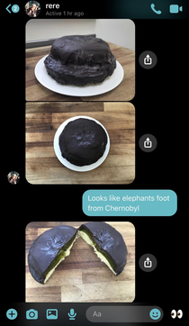 My girlfriend made a Giant Jaffa Cake