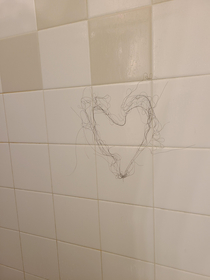 My girlfriend sometimes likes to leave me art after her shower 