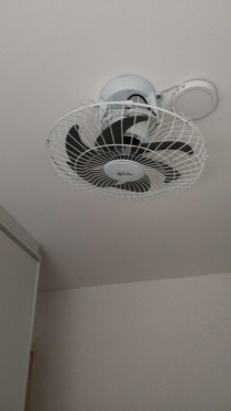 My grandpa said he had installed a ceiling fan This is the picture he sent to us