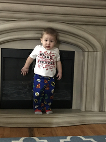 My grandson was stuck on the fireplace because he couldnt step big enough to get down I let this happen for way too long Lol