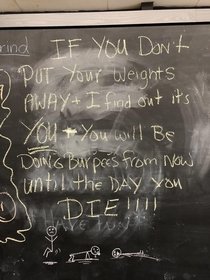 My gym is apparently tired of people not racking their weights