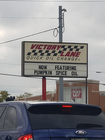 My hometown car shop has a sense of humor