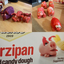 My Husband and I Made Marzipan Pigs for New Years
